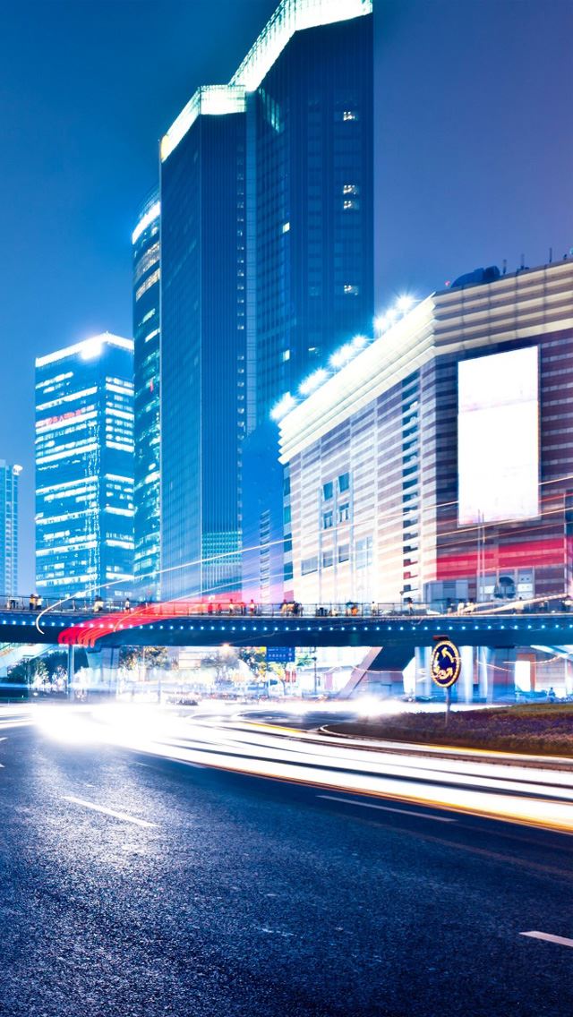 640x1136 City Night - buildings iPhone Wallpaper