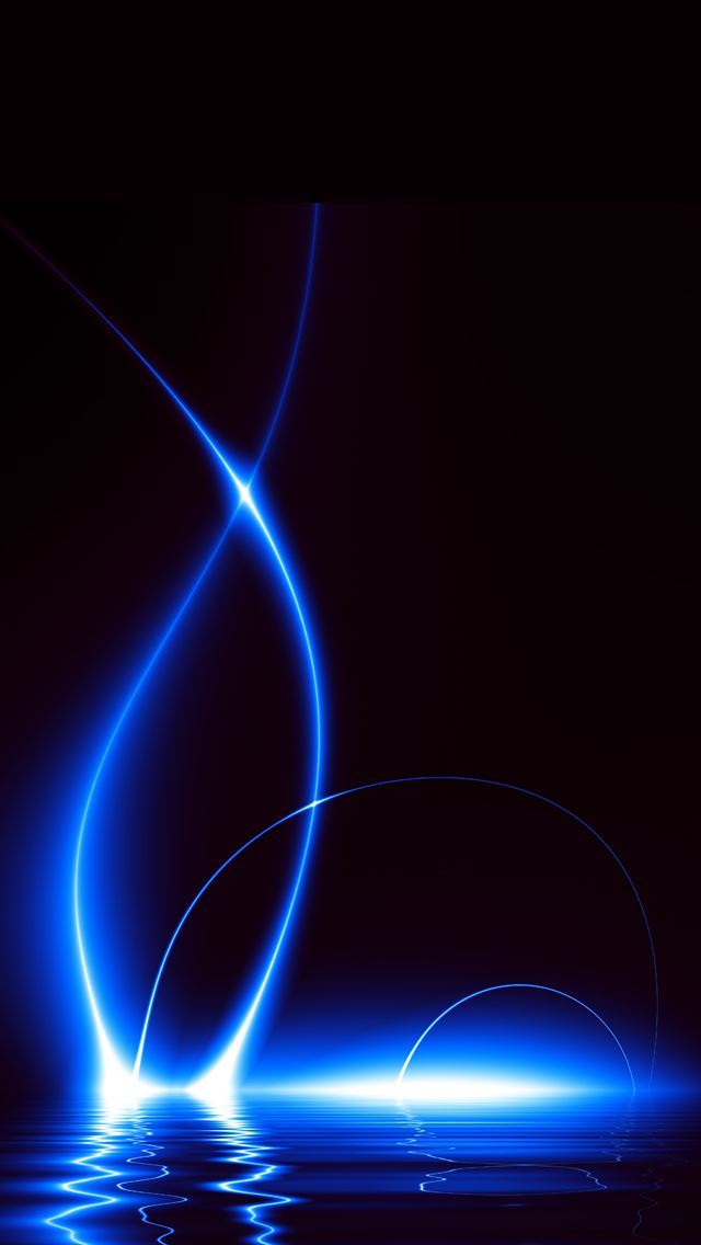 1284x2778 Blue Lights - wave iPhone Wallpaper