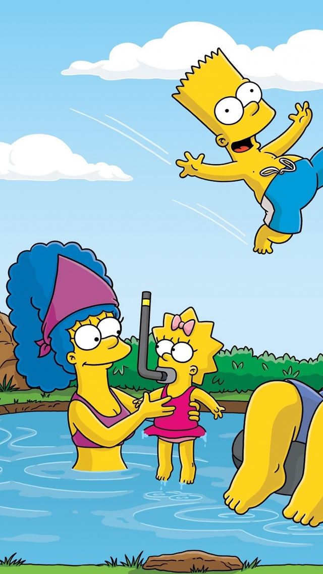 640x1136 The Simpsons Summer Vacation -  iPhone Wallpaper