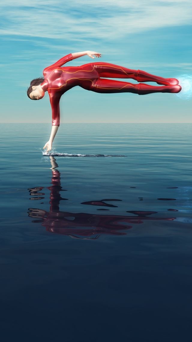 640x1136 Power Girl -  iPhone Wallpaper