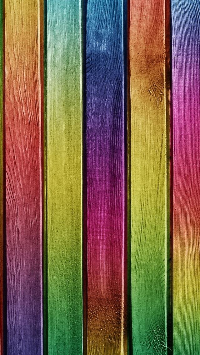 640x1136 Colorful Wood -  iPhone Wallpaper