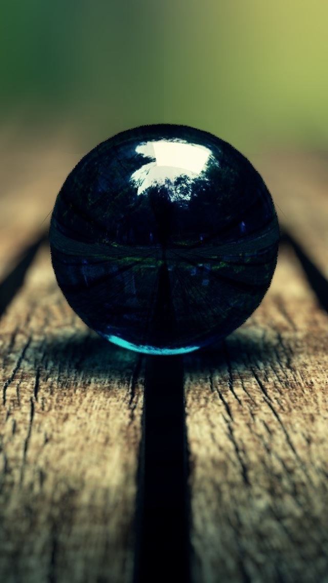 640x1136 Grasses Ball on Wood -  iPhone Wallpaper
