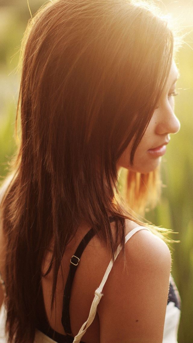 640x1136 Girl in Morning Sunrise - sunrise iPhone Wallpaper