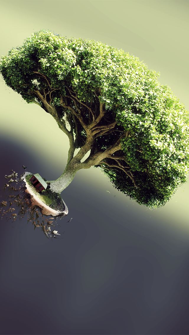 640x1136 Minimalistic Trees - trees iPhone Wallpaper