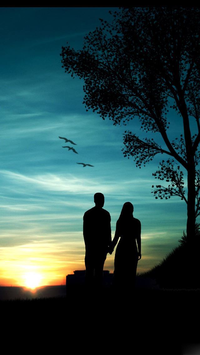 640x1136 Romantic Sunset -  iPhone Wallpaper