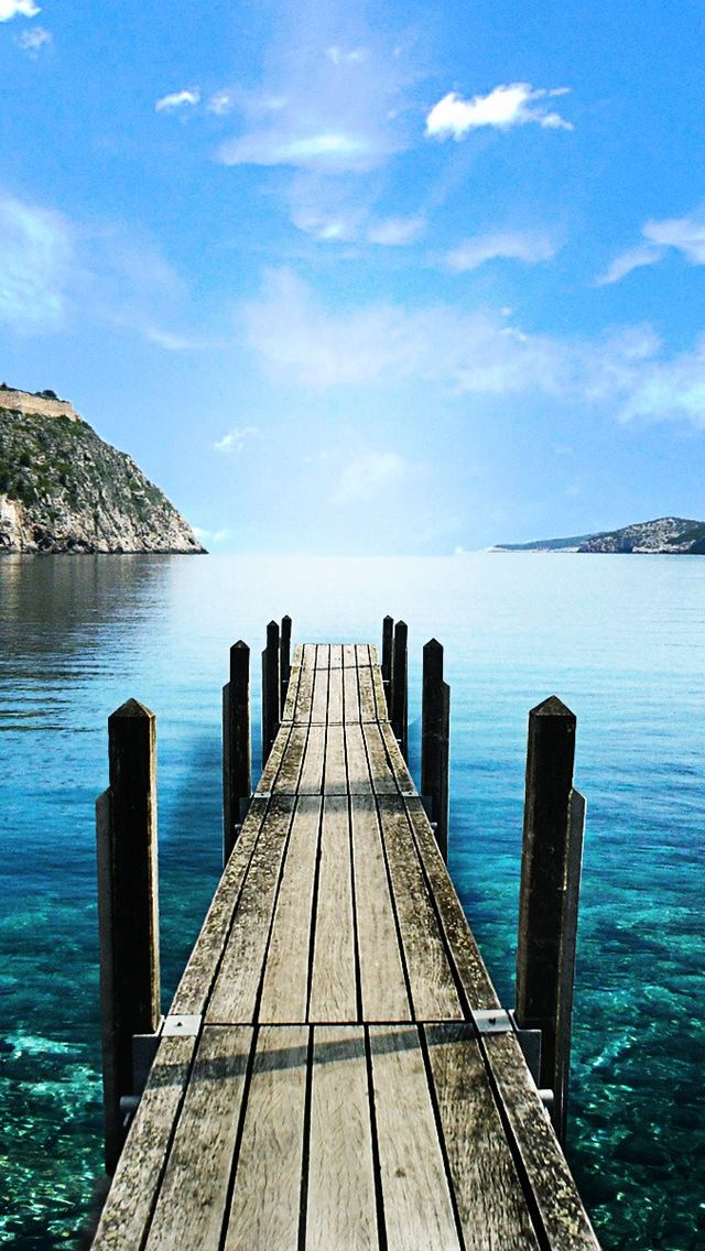 640x1136 Road to Lake -  iPhone Wallpaper