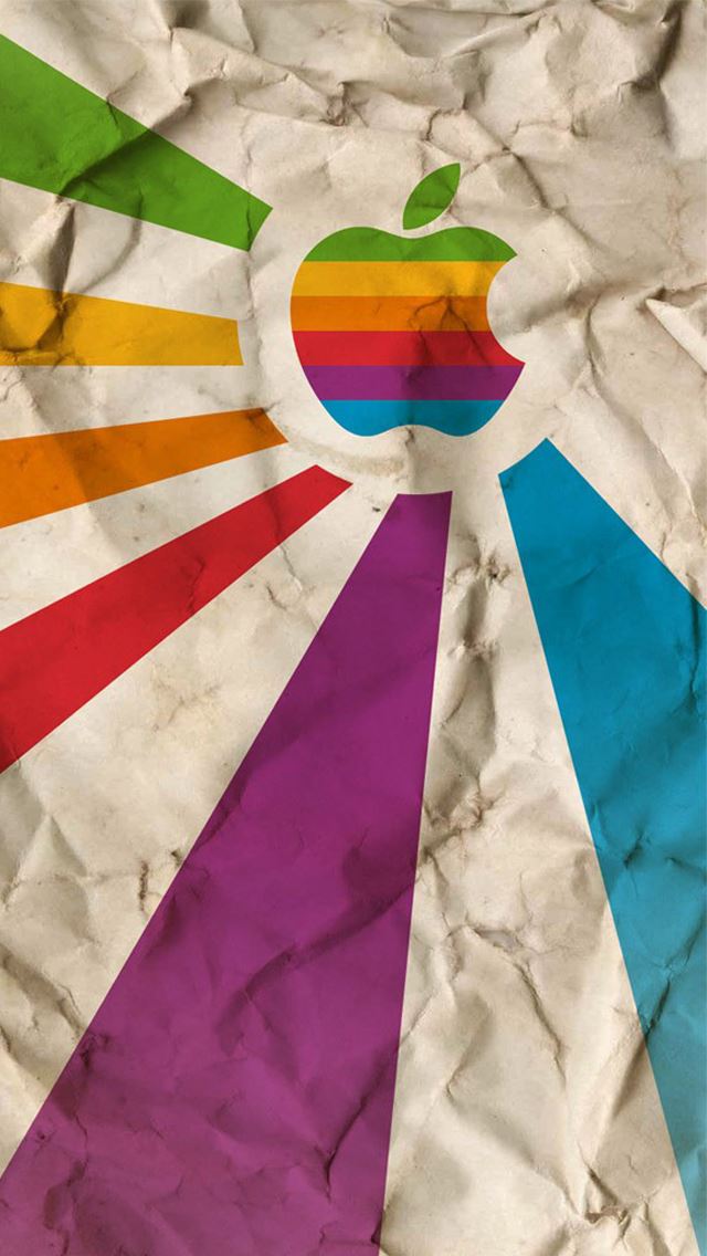 640x1136 Colorful Apple Logo -  iPhone Wallpaper