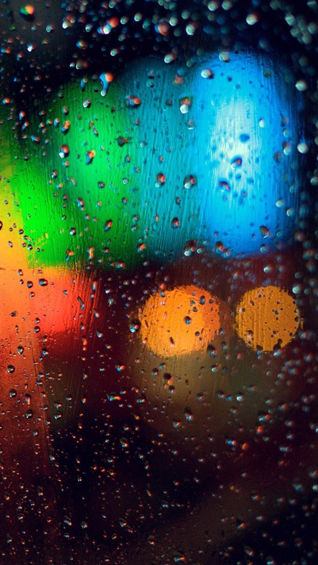 Colorful Rainy Grass iPhone Wallpapers Free Download