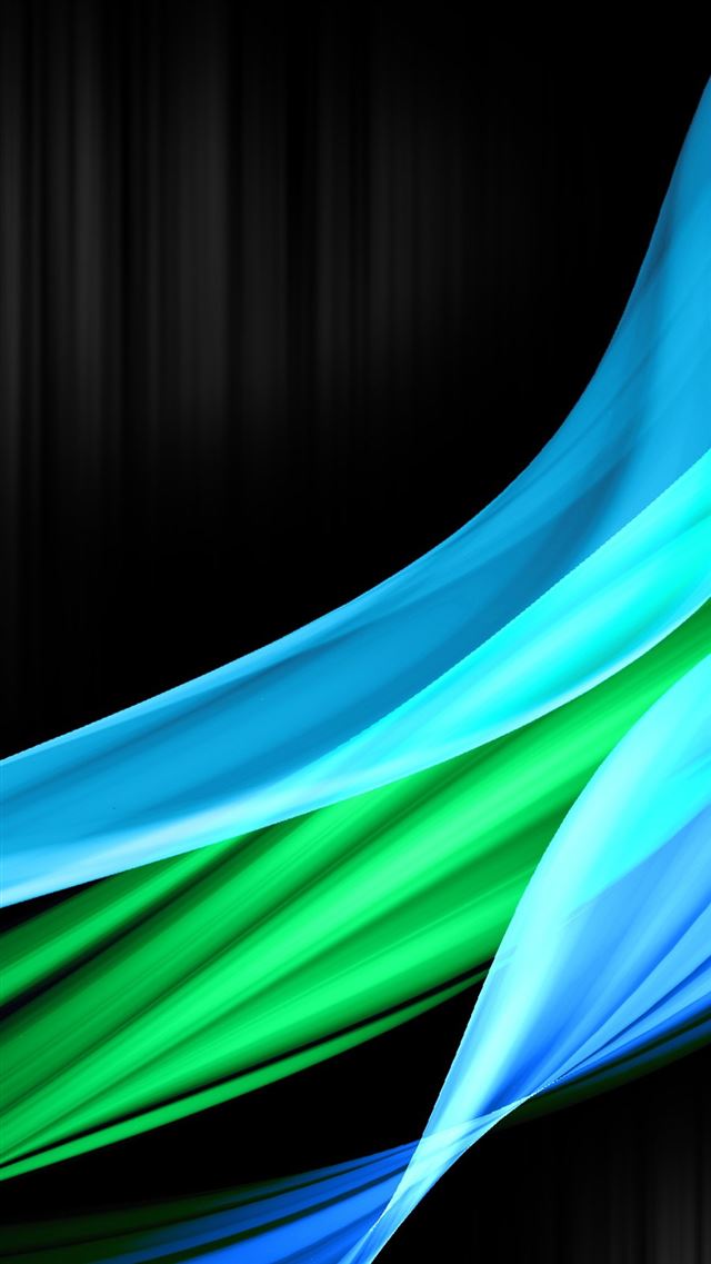640x1136 Blue and Green Wave - simple iPhone Wallpaper