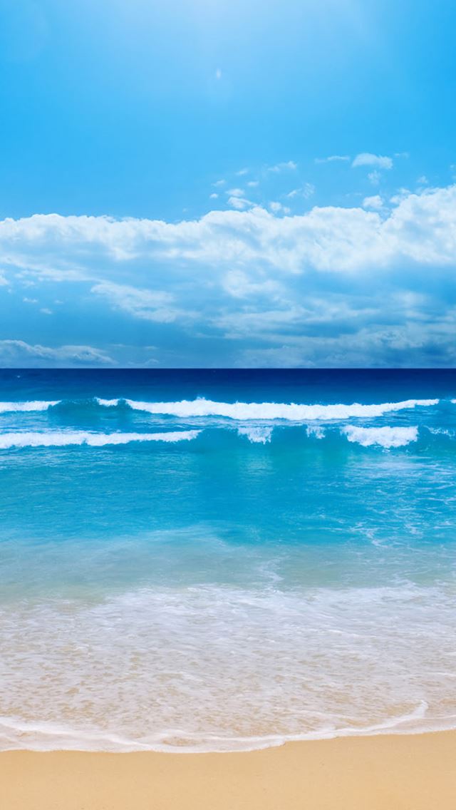 640x1136 Blue Beach - seashore iPhone Wallpaper