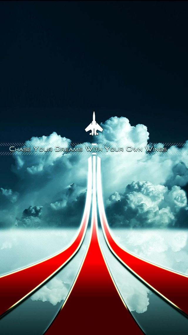 640x1136 Chase Your Dreams - flight iPhone Wallpaper