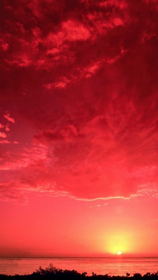 640x1136 Red sunset -  iPhone Wallpaper