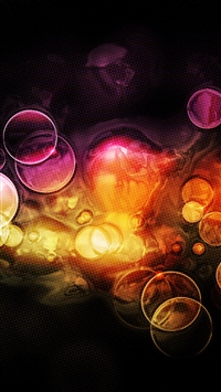 Orange Bubbles wallpaper