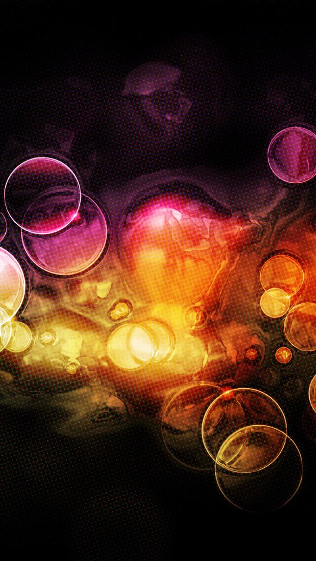 640x1136 Orange Bubbles - bubbles iPhone Wallpaper