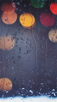 Rainy Bokeh Lights wallpaper