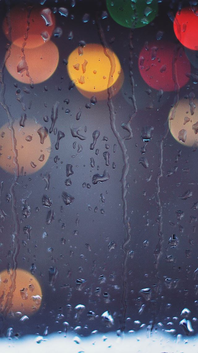 640x1136 Rainy Bokeh Lights -  iPhone Wallpaper