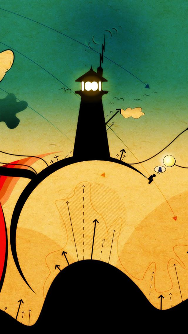 640x1136 Carton Sunset -  iPhone Wallpaper