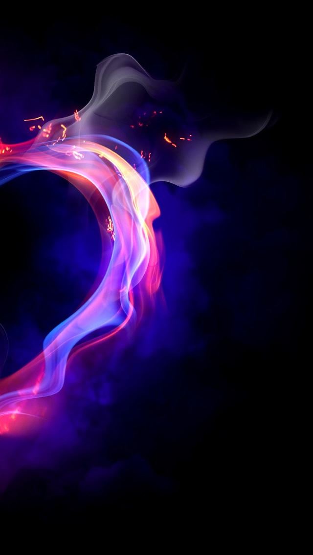 640x1136 Fire heart - heart iPhone Wallpaper