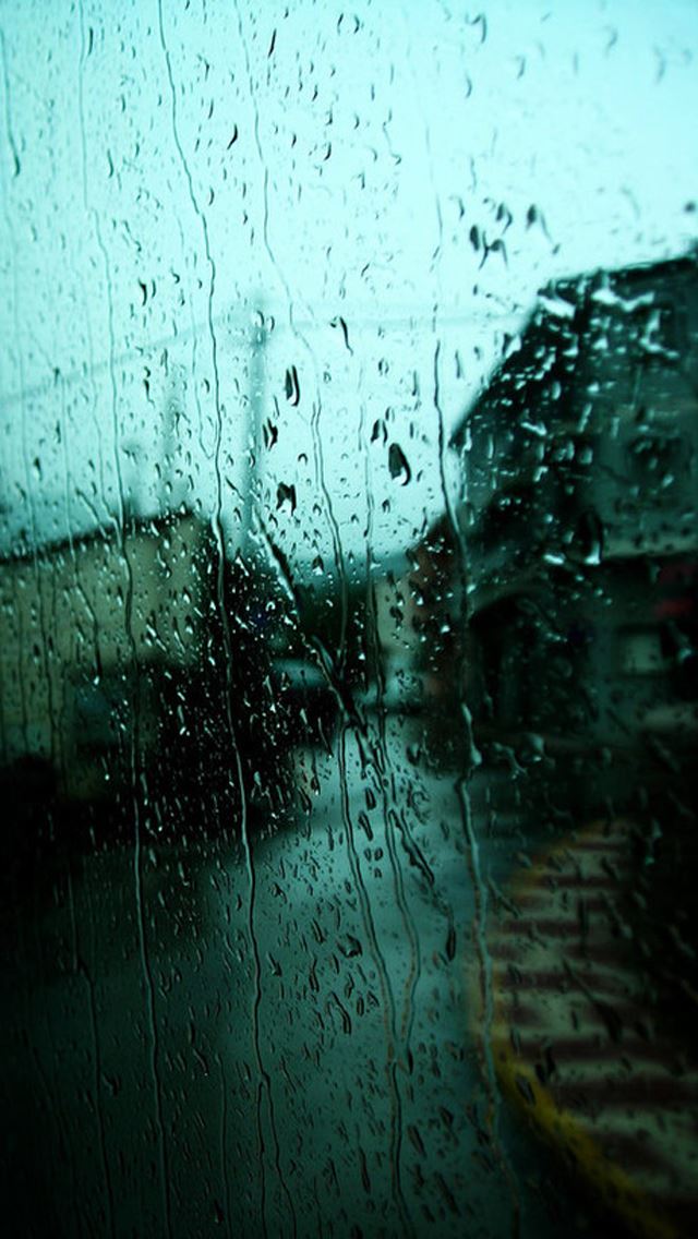 640x1136 Glass on the rain - glass iPhone Wallpaper