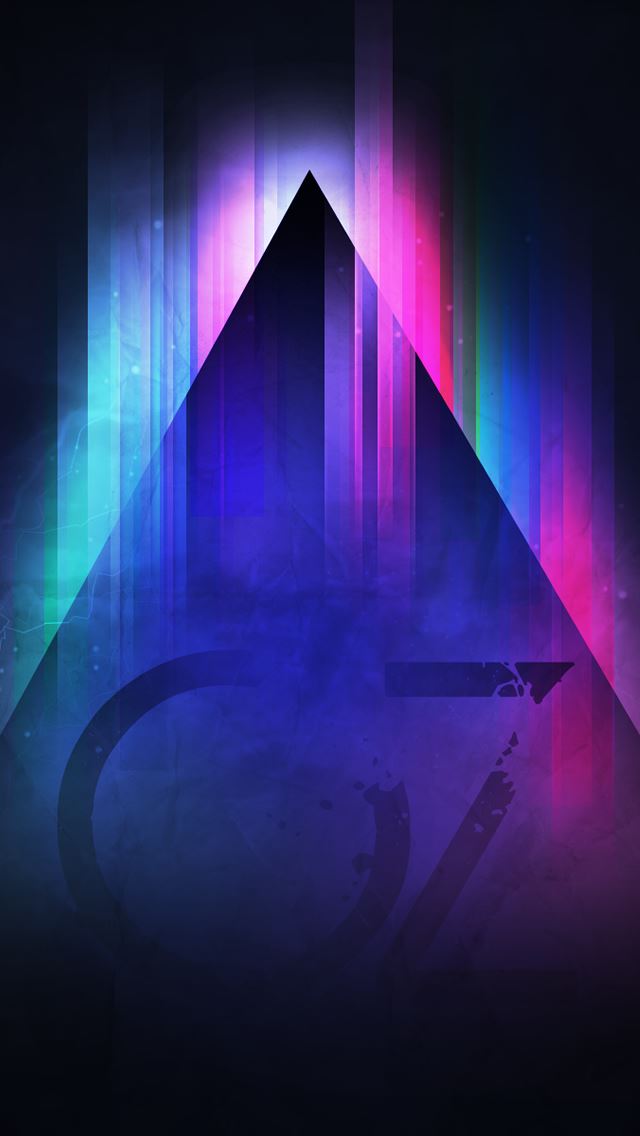 640x1136 Rainbow Triangle - colorful iPhone Wallpaper
