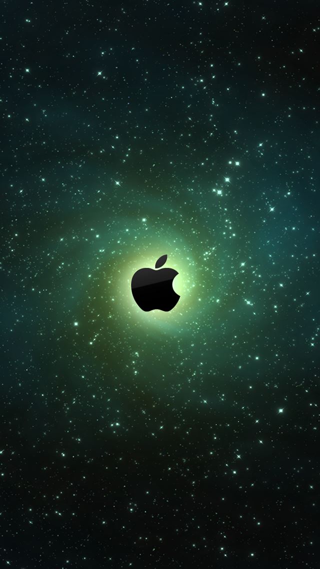 640x1136 Galaxy Apple Logo -  iPhone Wallpaper
