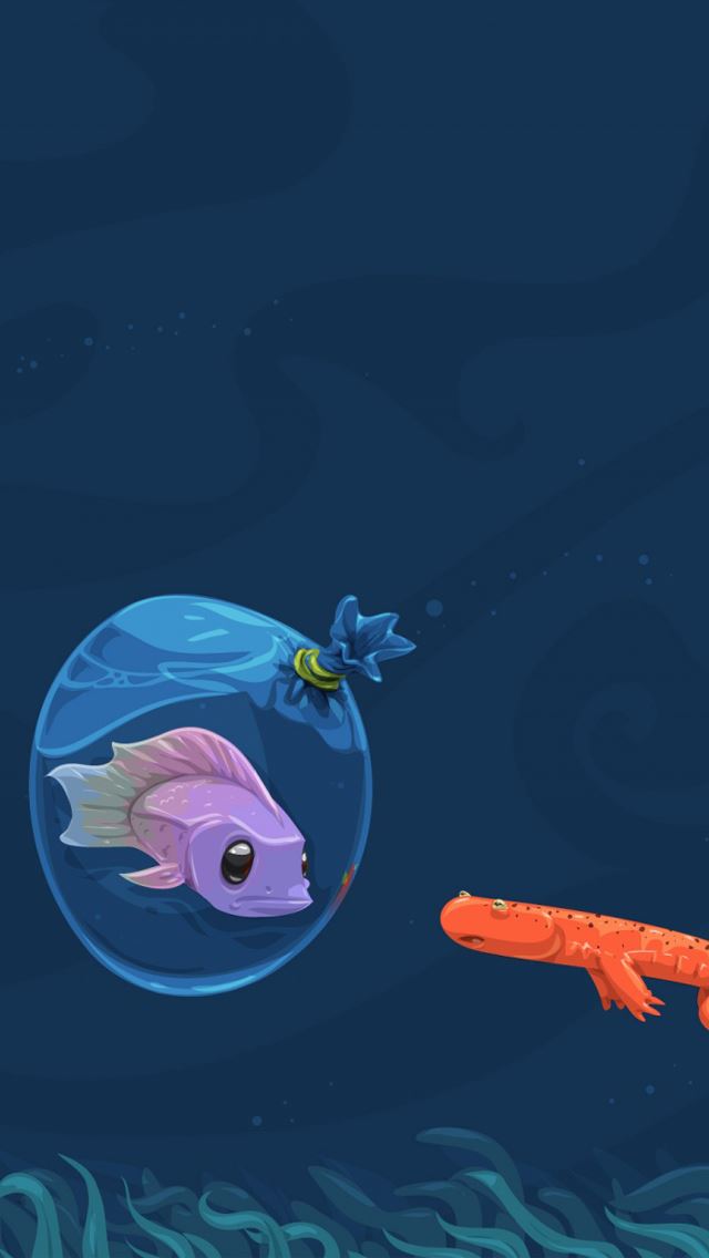 640x1136 Bag of fish -  iPhone Wallpaper