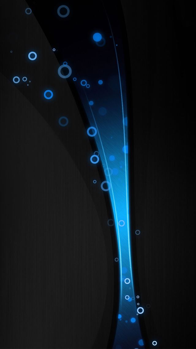 640x1136 Black blue curves and circles - circles iPhone Wallpaper