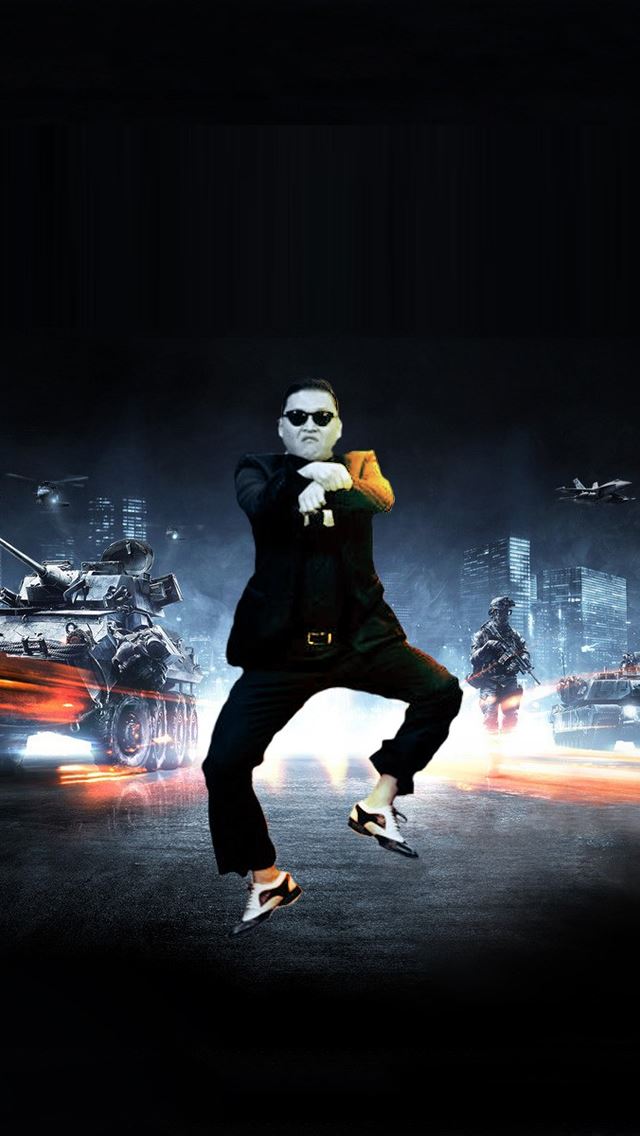 640x1136 Gangnam Style Psy Battlefield -  iPhone Wallpaper