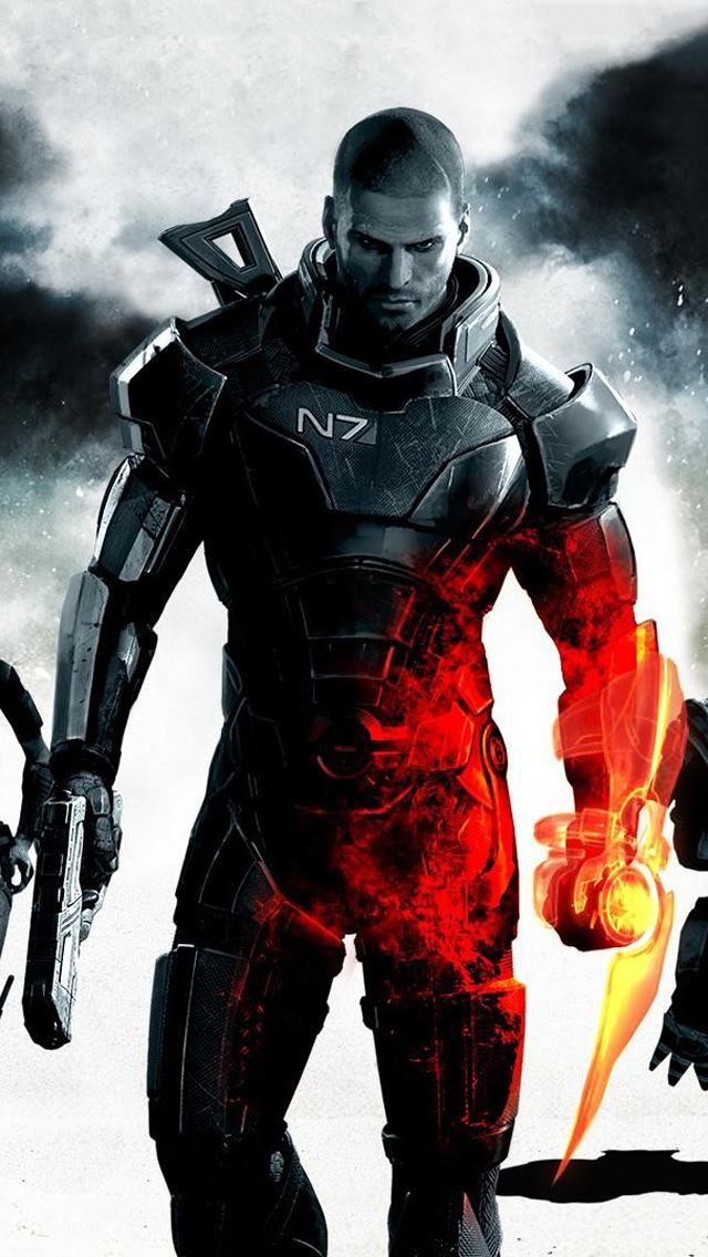640x1136 Mass Effect 3 Commander Shepard - war iPhone Wallpaper