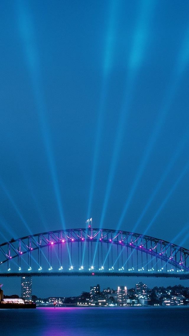 640x1136 sydney opera house lights - house iPhone Wallpaper