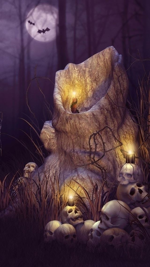 640x1136 Halloween Night -  iPhone Wallpaper
