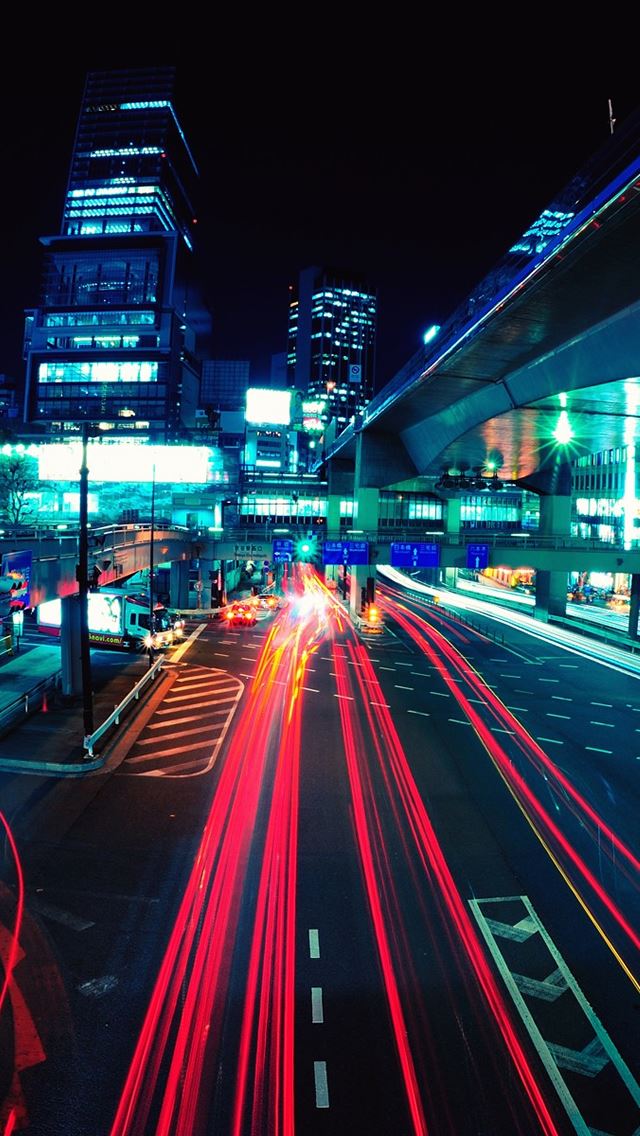 640x1136 Tokyo Night - buildings iPhone Wallpaper