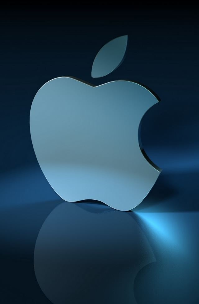 640x1136 light blue apple -  iPhone Wallpaper