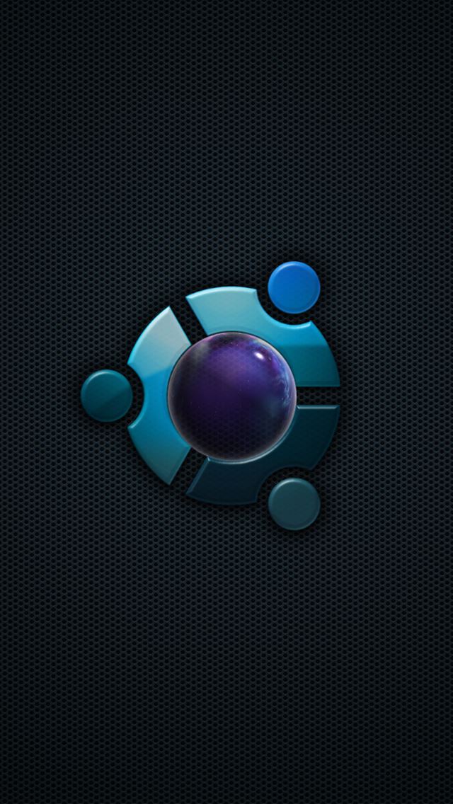 640x1136 EgFox Ubuntu Blue by Eg Art - purple iPhone Wallpaper