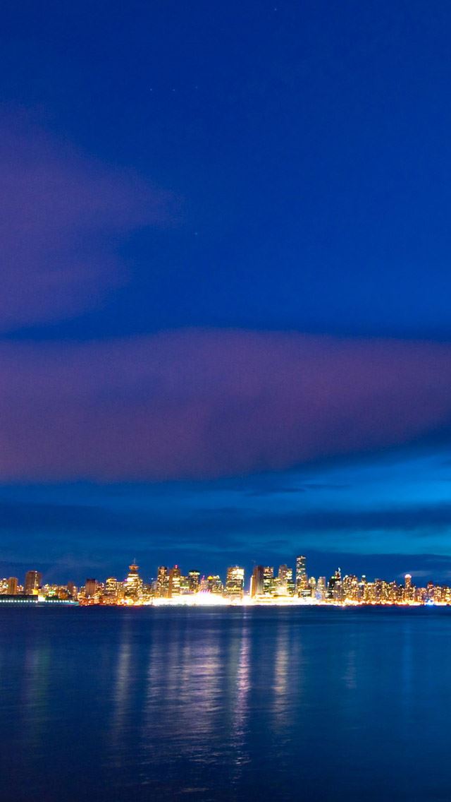 640x1136 Great blue sea - purple iPhone Wallpaper