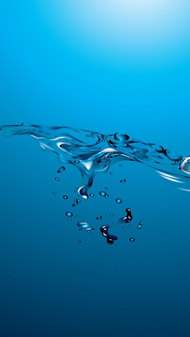 640x1136 Blue Water Wave - wave iPhone Wallpaper