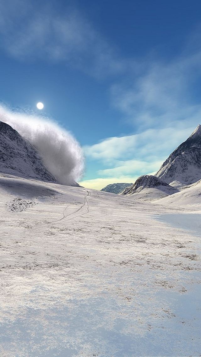 640x1136 Snow Mountains - cold iPhone Wallpaper