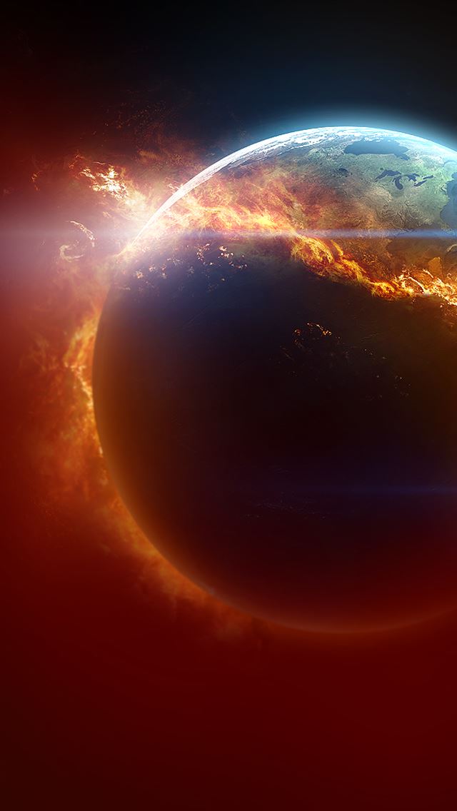 640x1136 Fire Planet - hot iPhone Wallpaper