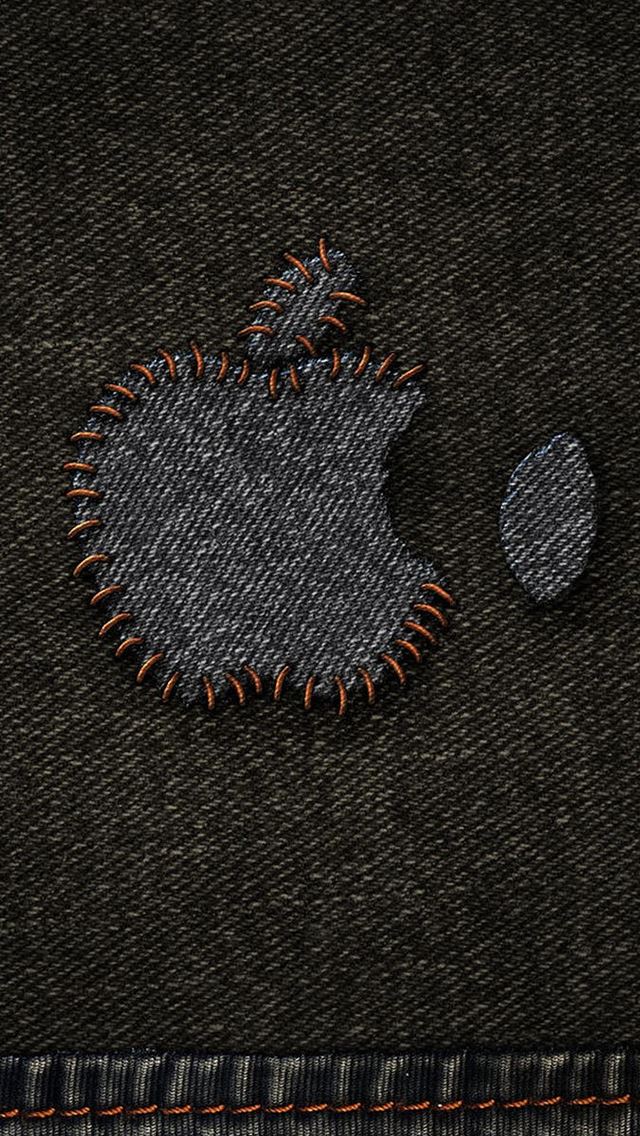 640x1136 Jeans Apple Logo - simple iPhone Wallpaper