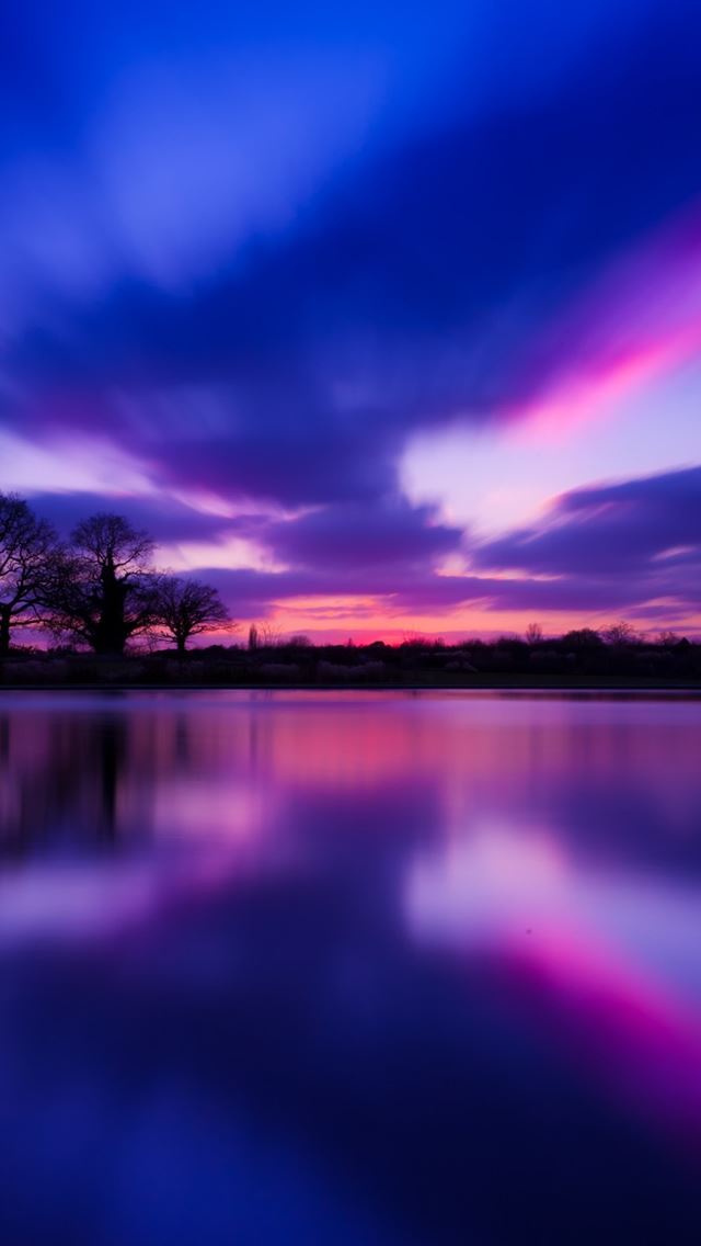 640x1136 Purple Sunset -  iPhone Wallpaper