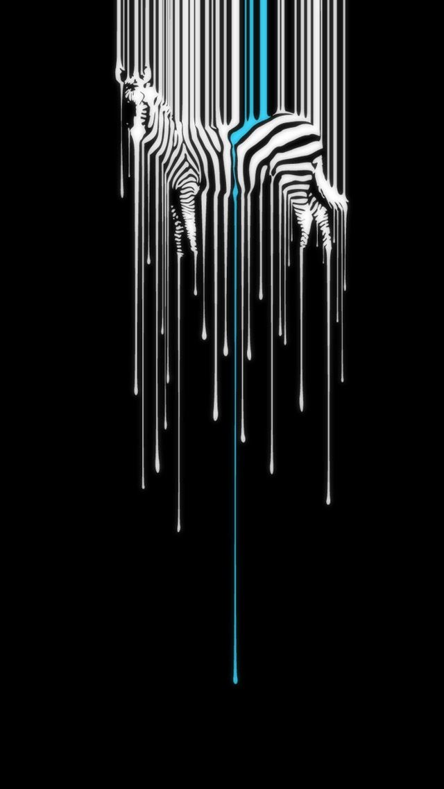 640x1136 Zebra melting background -  iPhone Wallpaper
