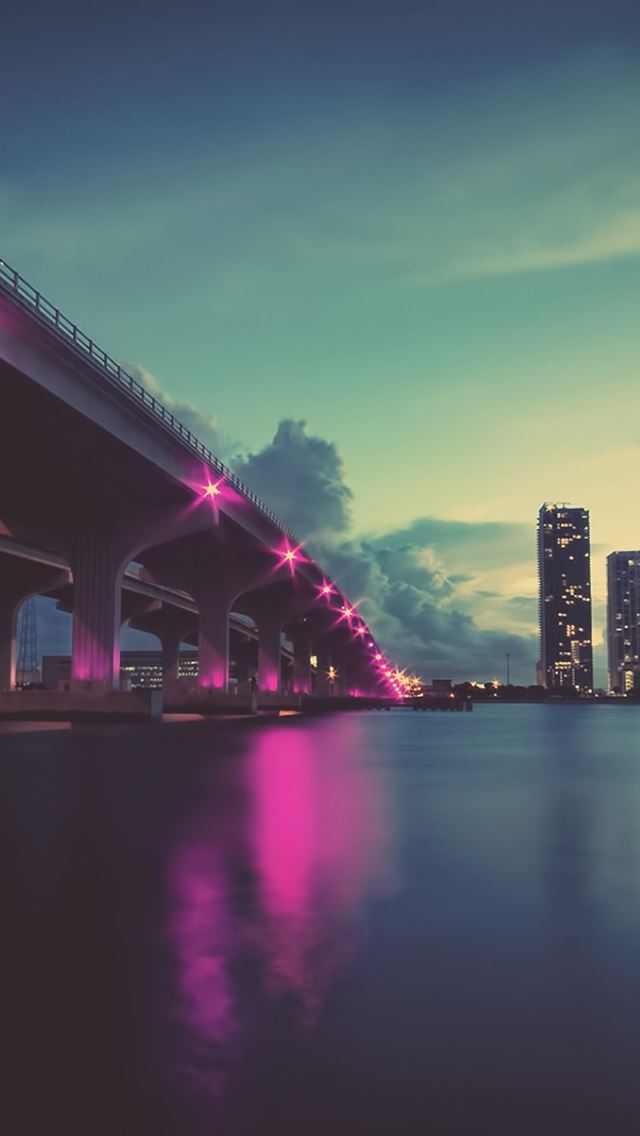 640x1136 City Bridge - sea iPhone Wallpaper