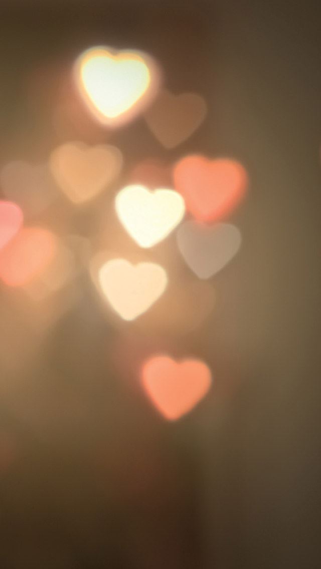 640x1136 Heart shaped lights - lights iPhone Wallpaper