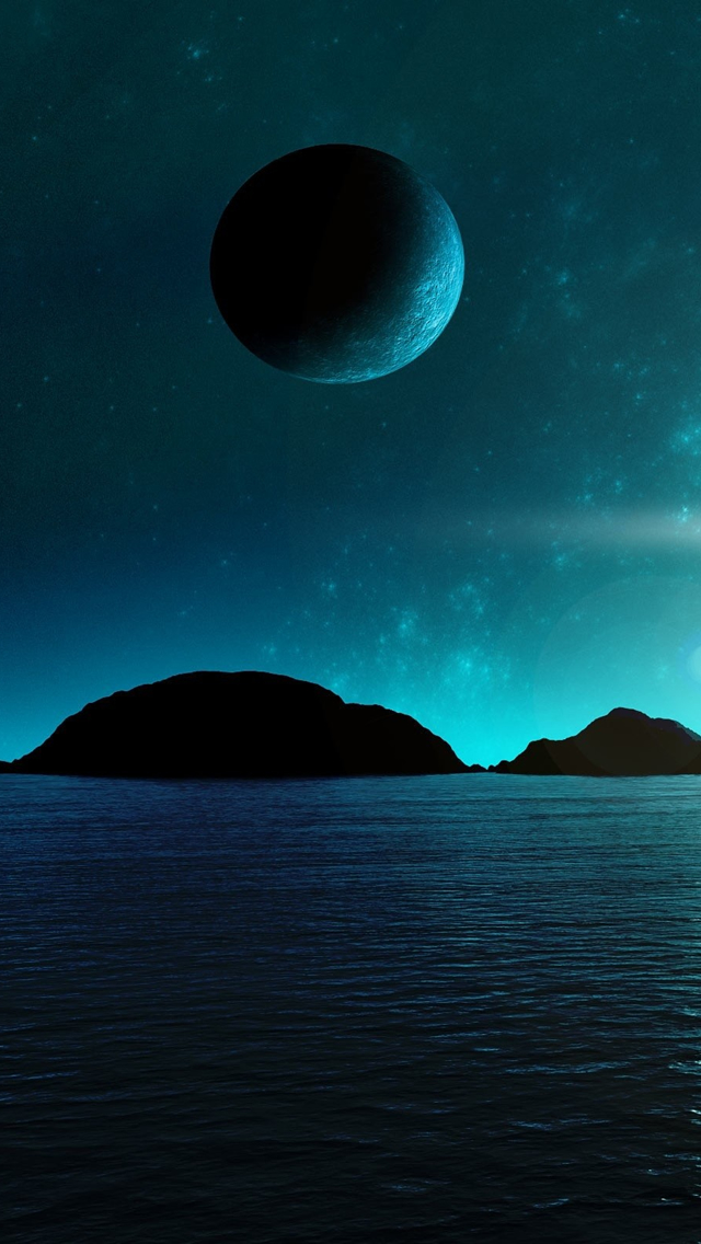 Blue World Space Iphone Wallpapers Free Download