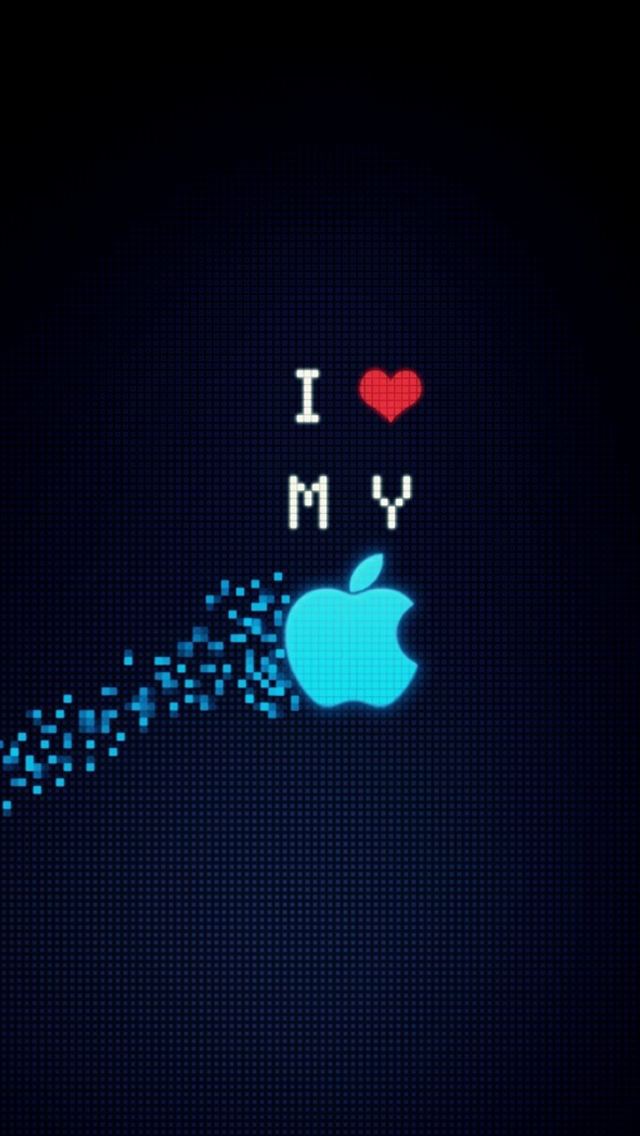 640x1136 i love my apple -  iPhone Wallpaper