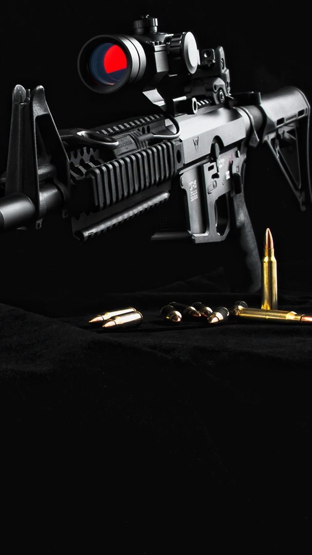 640x1136 Gun AR15 - war iPhone Wallpaper
