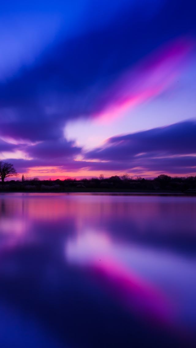 640x1136 Purple Sunset -  iPhone Wallpaper
