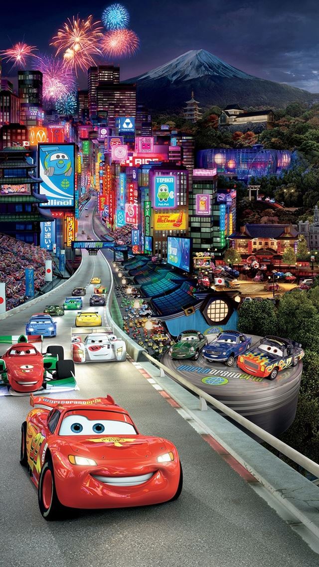 640x1136 Cars Movie2 -  iPhone Wallpaper