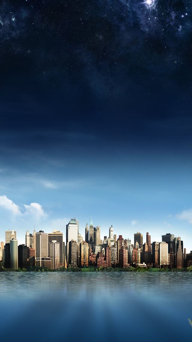 640x1136 Blue Land -  iPhone Wallpaper