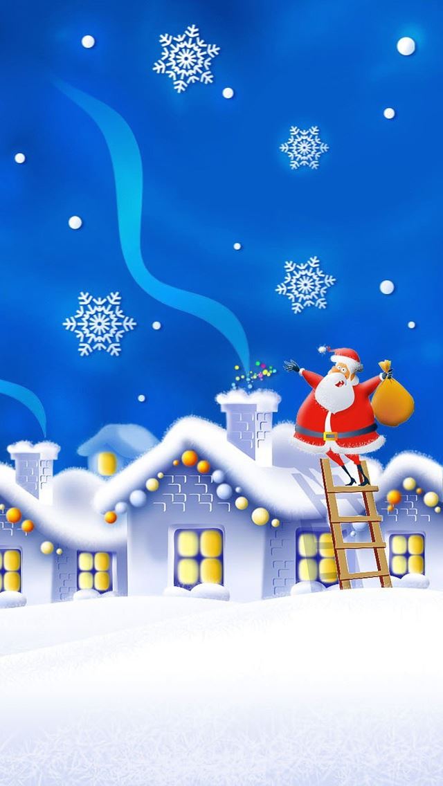 640x1136 Santa - gifts iPhone Wallpaper